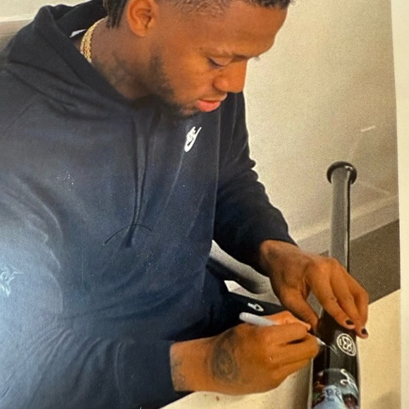 Black Autographed Baseball Bat - Picture 2 of 6